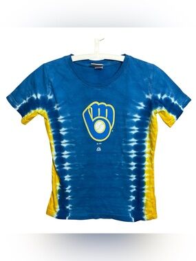 Milwaukee Brewers Majestic Tie Dye T-Shirt